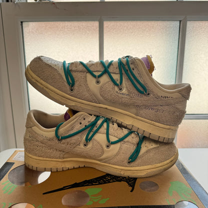 OFF WHITE X NIKE DUNK LOW LOT 36 UK7 (USED)