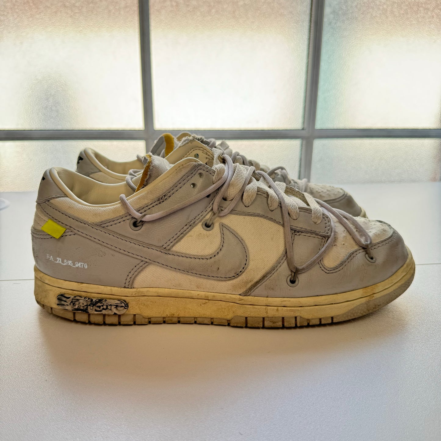 OFF-WHITE X NIKE DUNK LOW LOT 49 UK8 (USED)