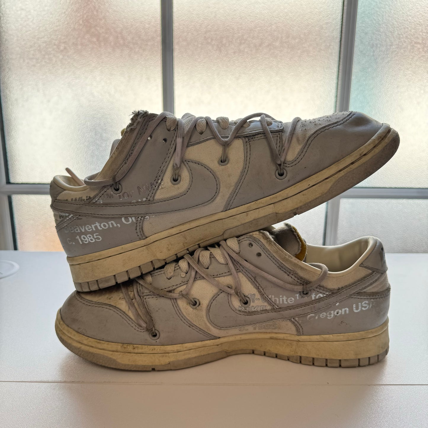 OFF-WHITE X NIKE DUNK LOW LOT 49 UK8 (USED)