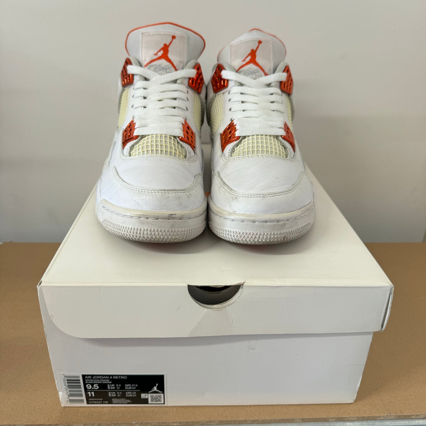 AIR JORDAN 4 METALLIC ORANGE UK8.5 (USED)