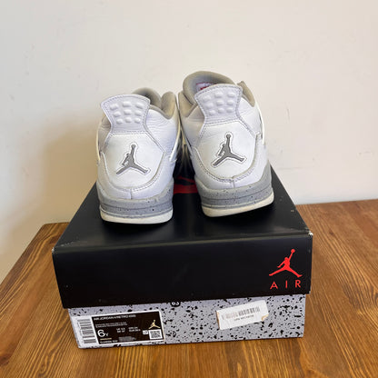 AIR JORDAN 4 WHITE OREO (GS) UK5.5 (USED)