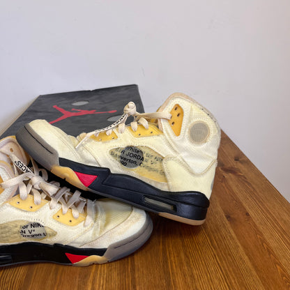 OFF-WHITE X AIR JORDAN 5 SAIL UK8 (USED)