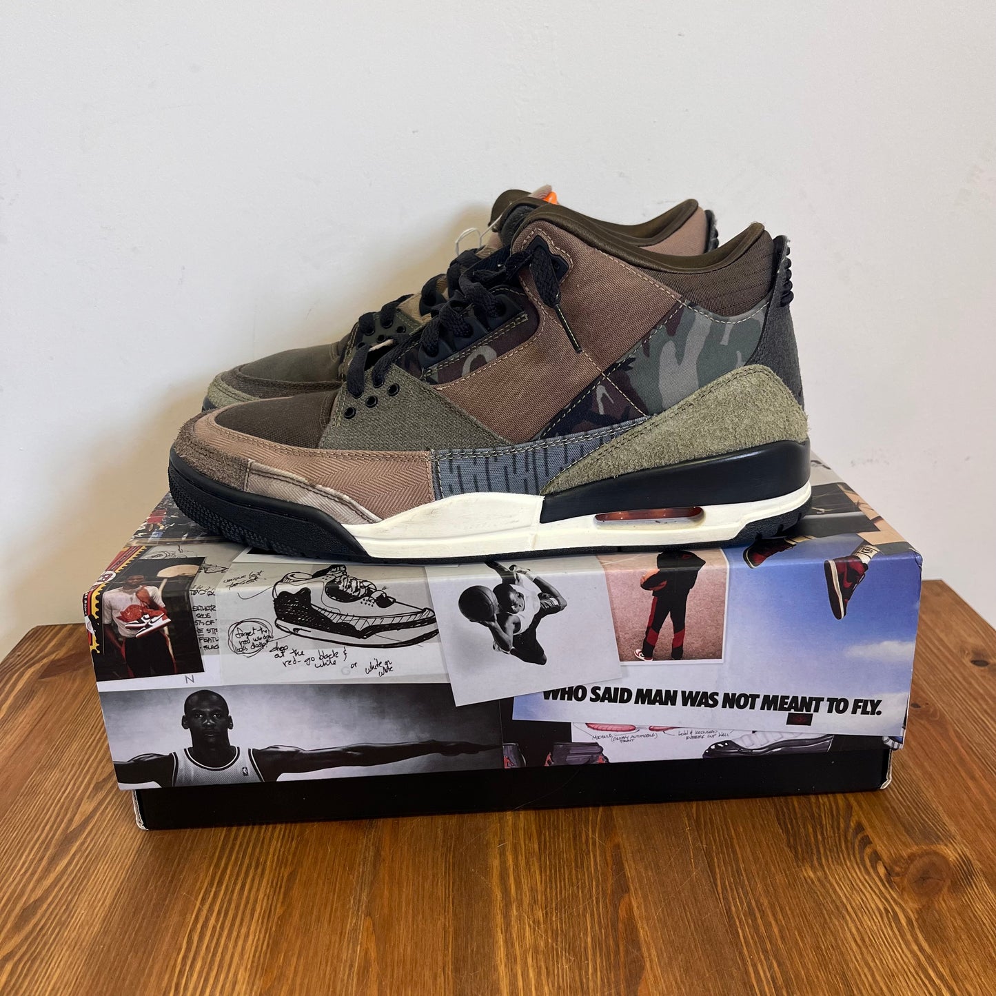 AIR JORDAN 3 PATCHWORK CAMO UK9 (USED)