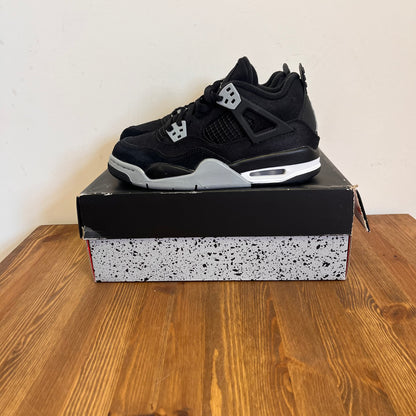 AIR JORDAN 4 BLACK CANVAS (GS) UK4.5 (NEW)