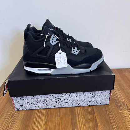 AIR JORDAN 4 BLACK CANVAS (GS) UK4.5 (NEW)