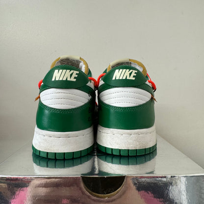 OFF-WHITE X NIKE DUNK LOW PINE GREEN UK8 (USED)