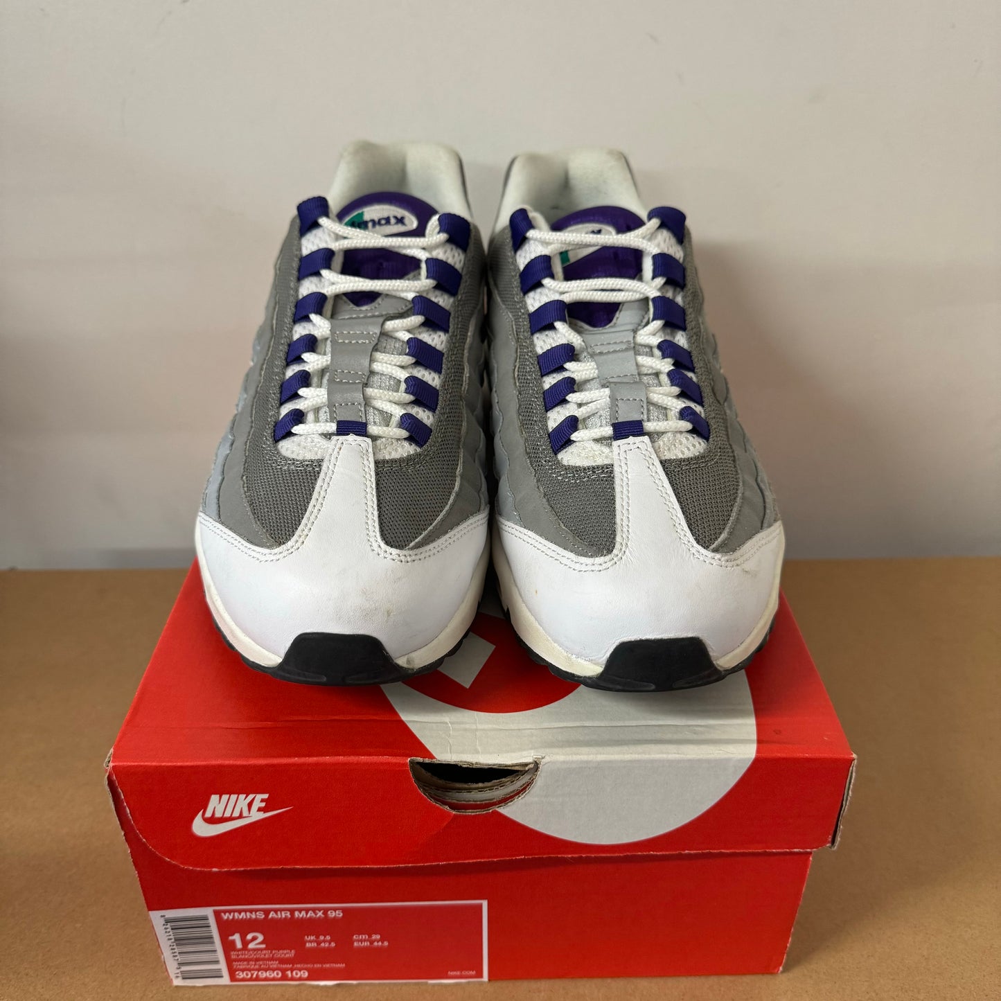 NIKE AIR MAX 95 WHITE GRAPE UK9.5 (USED)