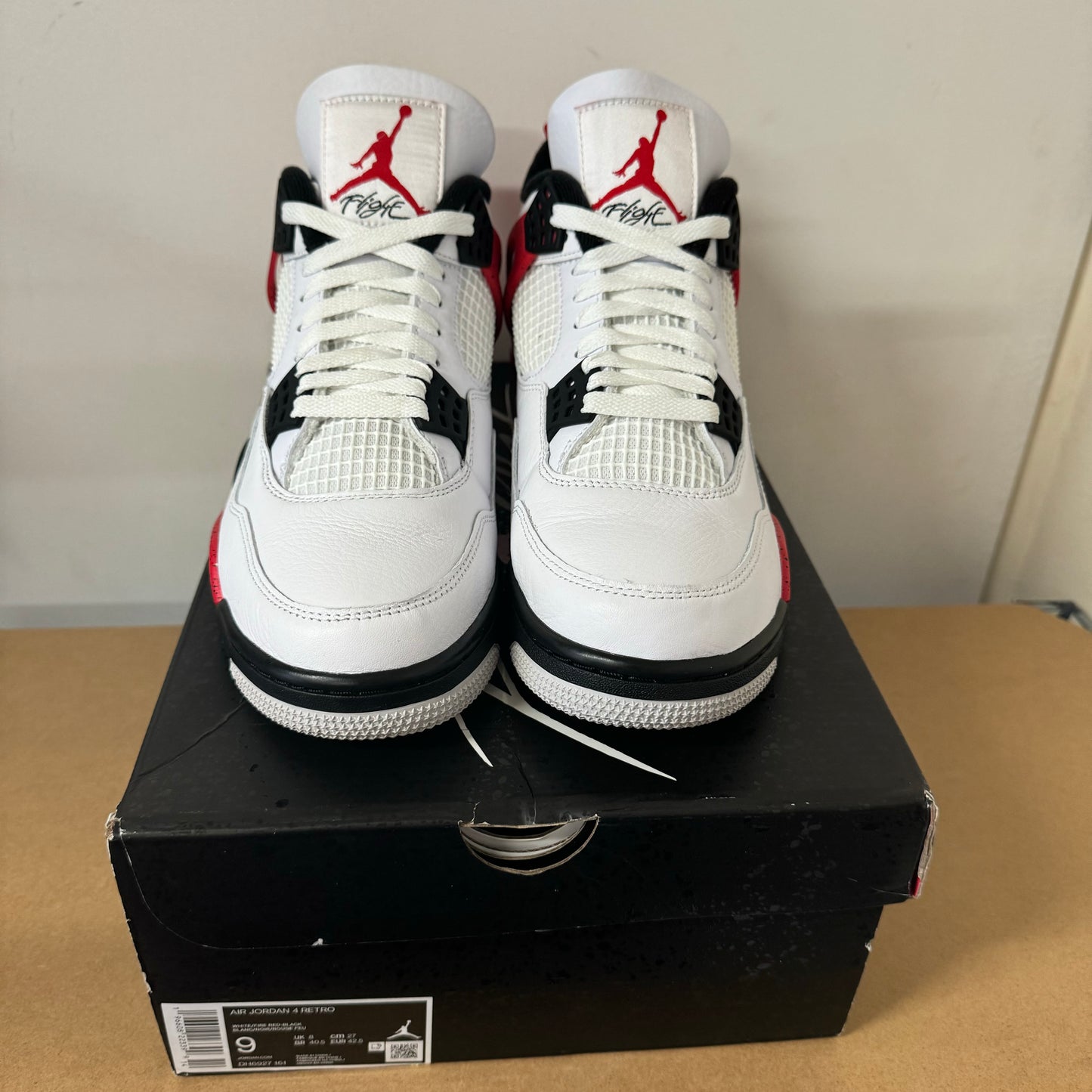 AIR JORDAN 4 RED CEMENT UK8 (USED)