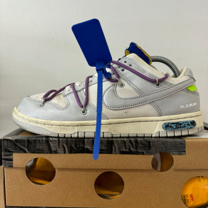 OFF WHITE X NIKE DUNK LOW LOT 48 UK8 (USED)