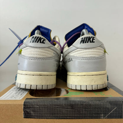 OFF WHITE X NIKE DUNK LOW LOT 48 UK8 (USED)