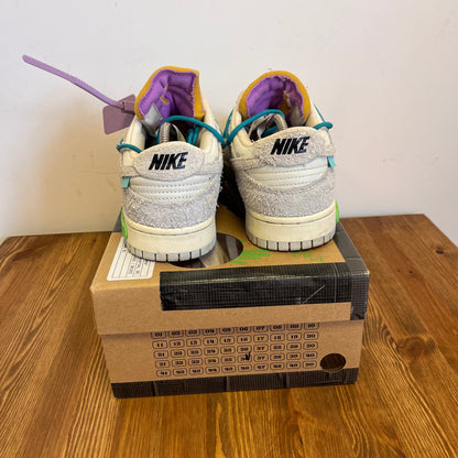 OFF-WHITE X NIKE DUNK LOW LOT 36 UK8 (USED)