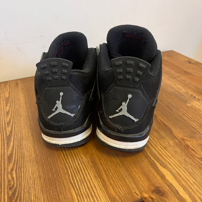 AIR JORDAN 4 BLACK CANVAS (GS) UK6 (USED)