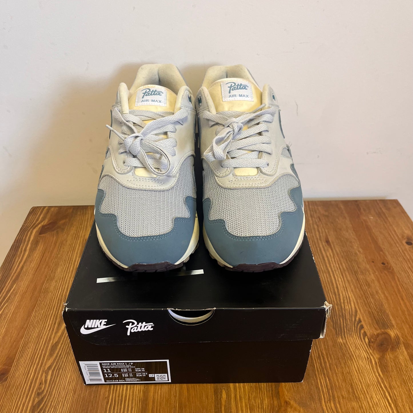 NIKE AIR MAX 1 PATTA AQUA UK10 (USED)