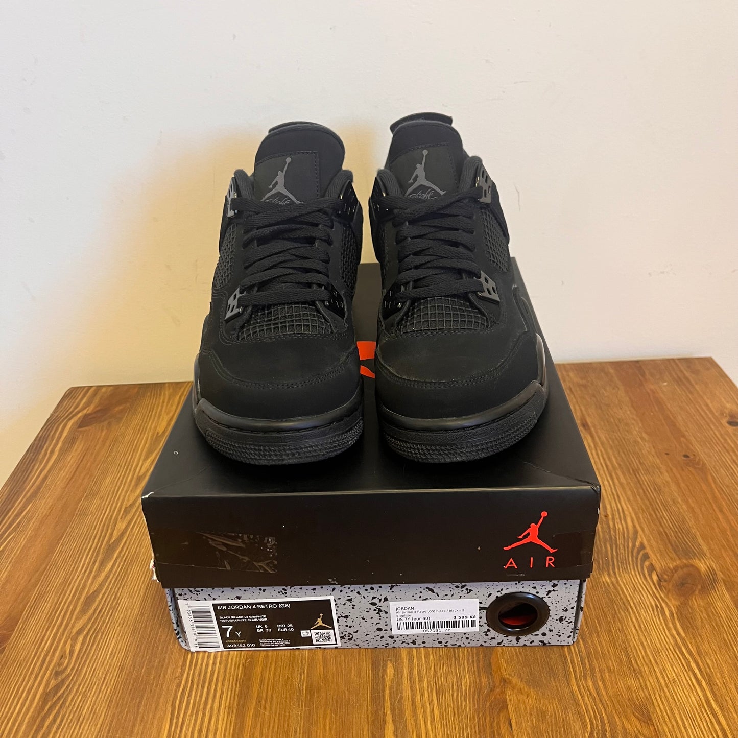 AIR JORDAN 4 BLACK CAT (GS) UK6 (USED)