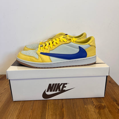 AIR JORDAN 1 LOW TRAVIS SCOTT CANARY (W) UK10 (USED)