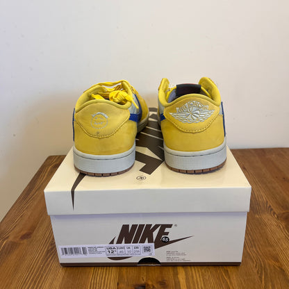 AIR JORDAN 1 LOW TRAVIS SCOTT CANARY (W) UK10 (USED)