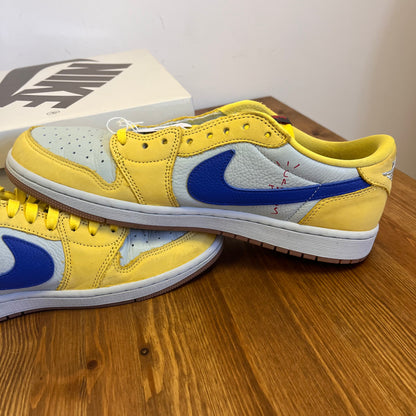 AIR JORDAN 1 LOW TRAVIS SCOTT CANARY (W) UK10 (USED)