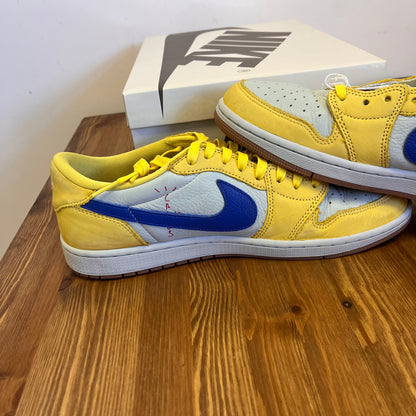 AIR JORDAN 1 LOW TRAVIS SCOTT CANARY (W) UK10 (USED)