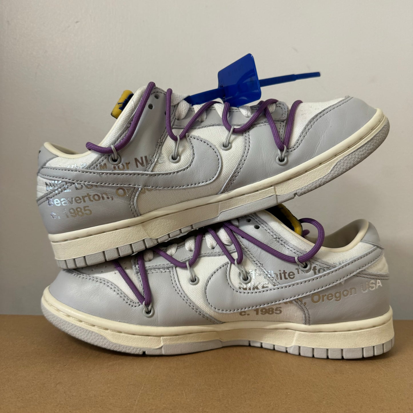 OFF-WHITE X NIKE DUNK LOW LOT 48 UK7.5 (USED)