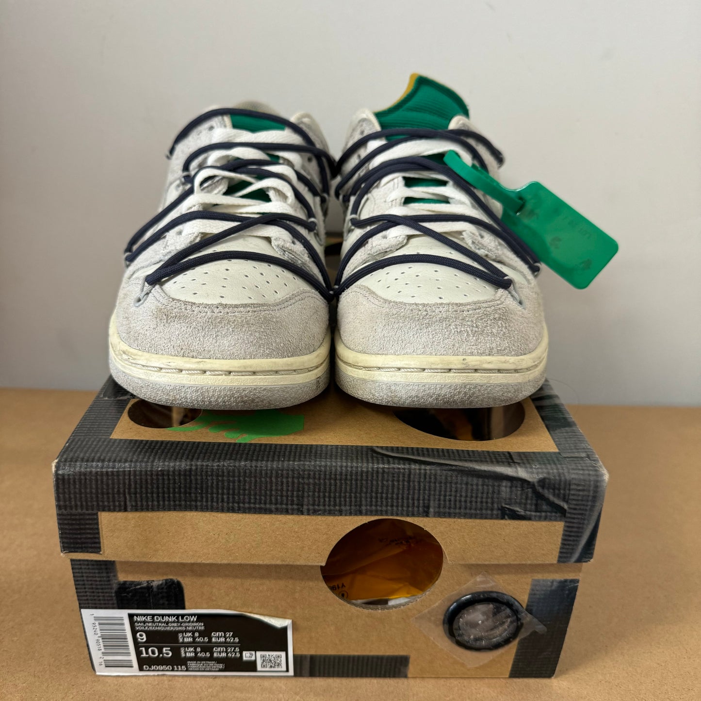 OFF-WHITE X NIKE DUNK LOW LOT 20 UK8 (USED)