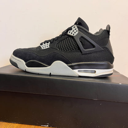 AIR JORDAN 4 BLACK CANVAS UK5.5 (USED)