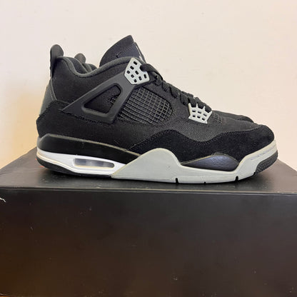 AIR JORDAN 4 BLACK CANVAS UK5.5 (USED)