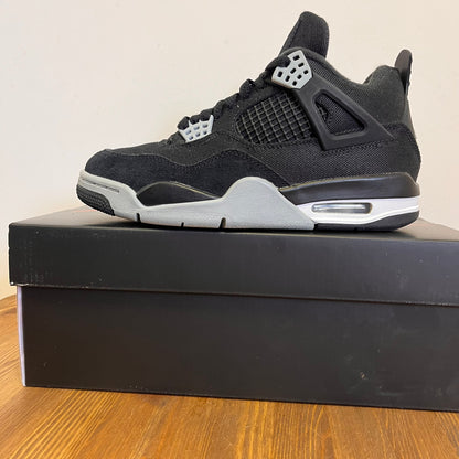 AIR JORDAN 4 BLACK CANVAS UK8 (USED)