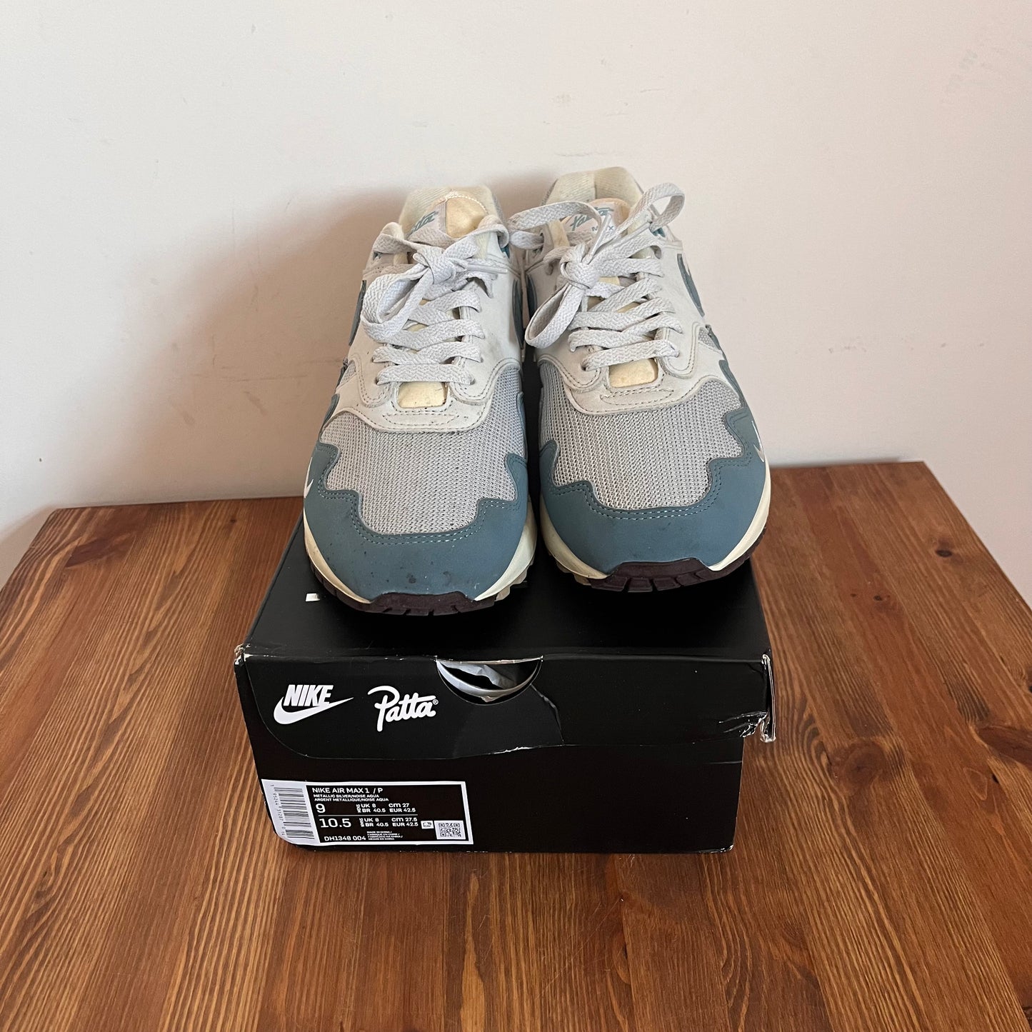 NIKE AIR MAX 1 PATTA AQUA UK8 (USED)