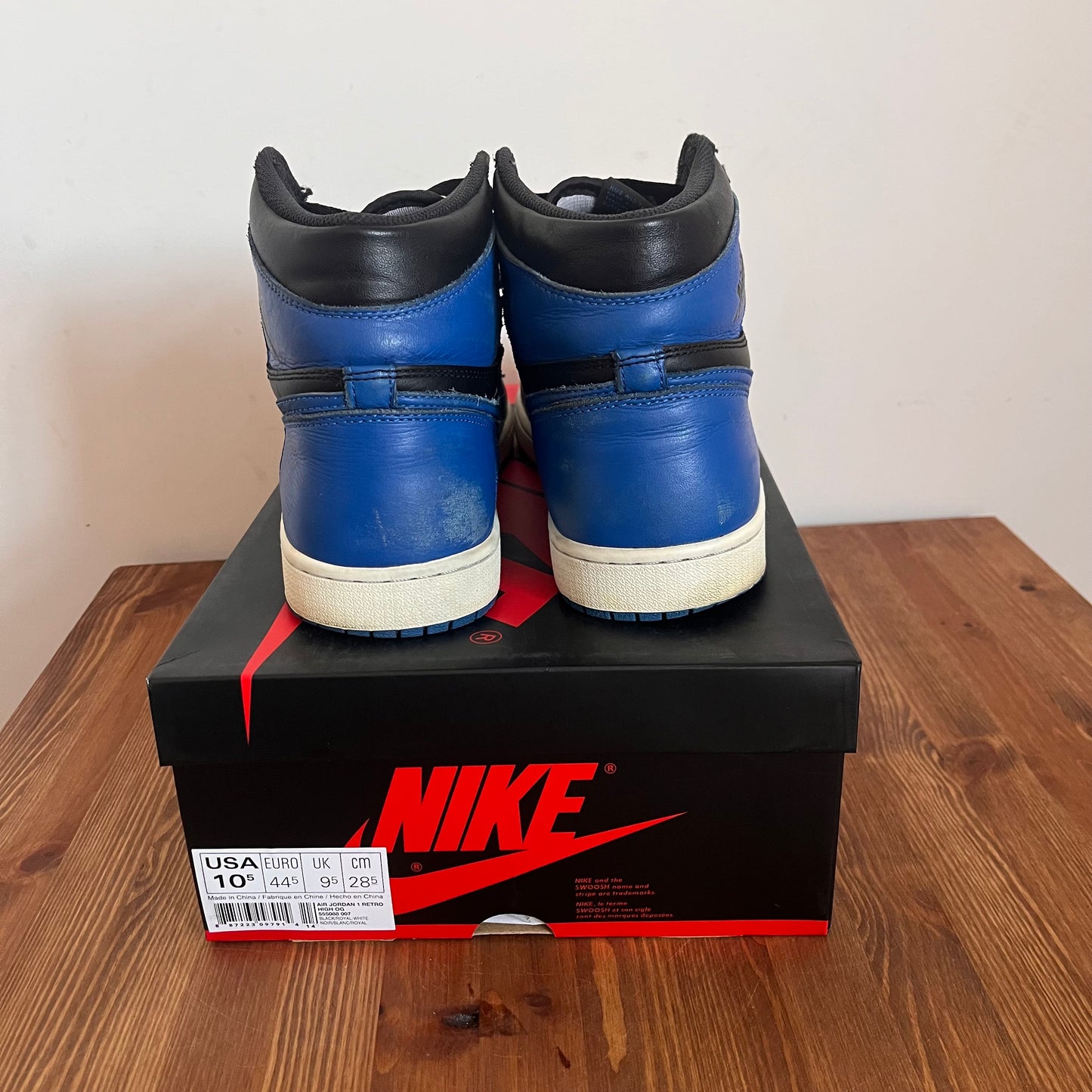 AIR JORDAN 1 HIGH ROYAL 2017 UK9.5 (USED)