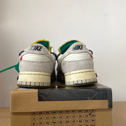 OFF-WHITE X NIKE DUNK LOW LOT 20 UK8 (USED)