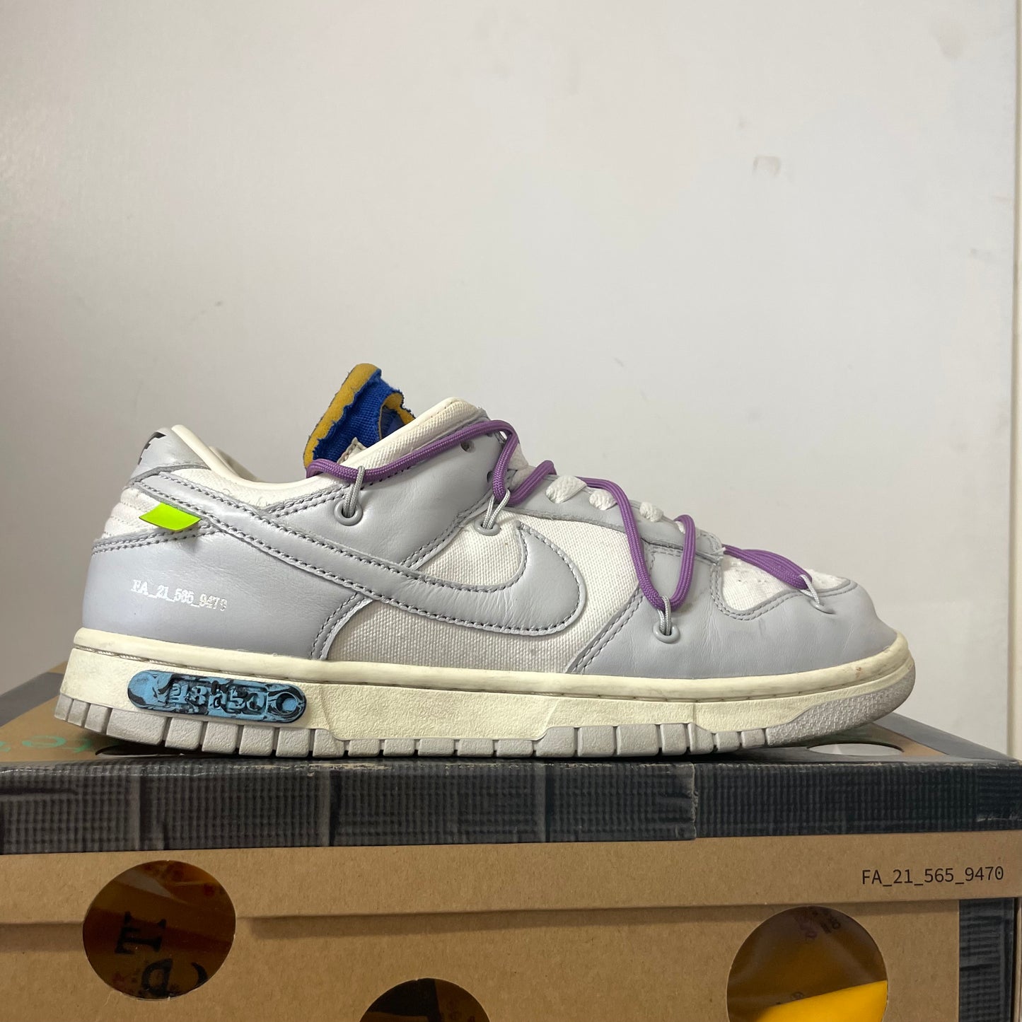 OFF-WHITE X NIKE DUNK LOW LOT 48 UK7.5 (USED)