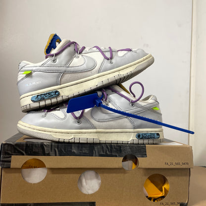 OFF-WHITE X NIKE DUNK LOW LOT 48 UK7.5 (USED)