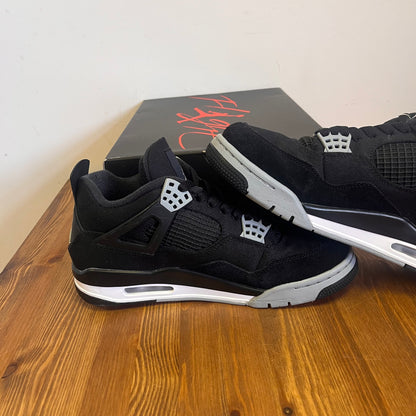 AIR JORDAN 4 BLACK CANVAS UK7 (USED)