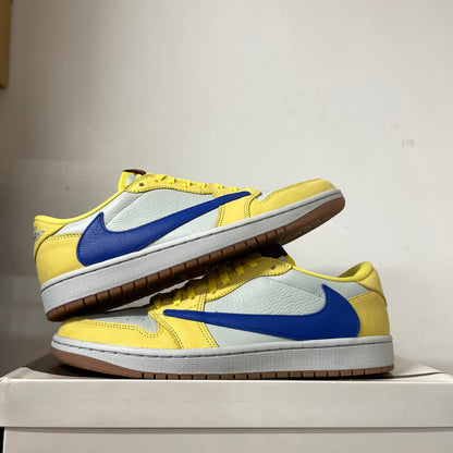 AIR JORDAN 1 LOW TRAVIS SCOTT CANARY (W) UK9 (USED)