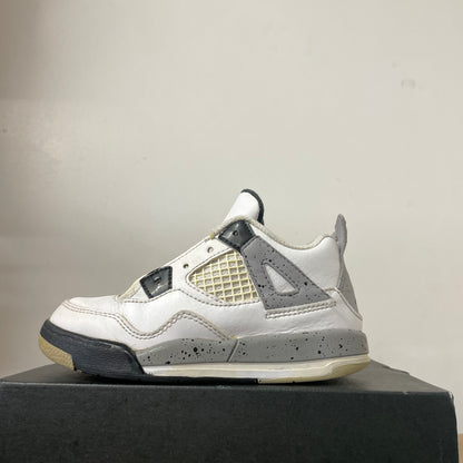 AIR JORDAN 4 WHITE CEMENT (TD) UK8.5 (USED)