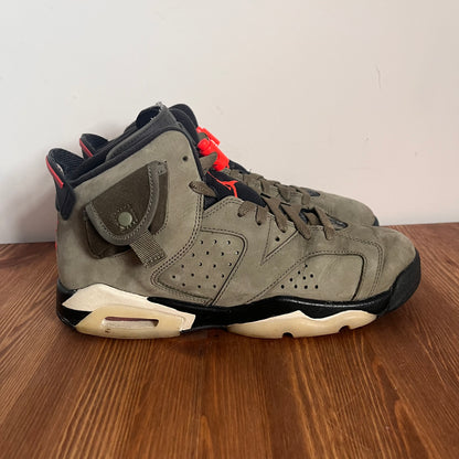 AIR JORDAN 6 TRAVIS SCOTT OLIVE (GS) UK6 (USED)