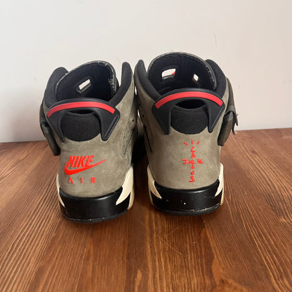 AIR JORDAN 6 TRAVIS SCOTT OLIVE (GS) UK6 (USED)