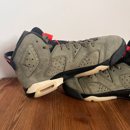 AIR JORDAN 6 TRAVIS SCOTT OLIVE (GS) UK6 (USED)