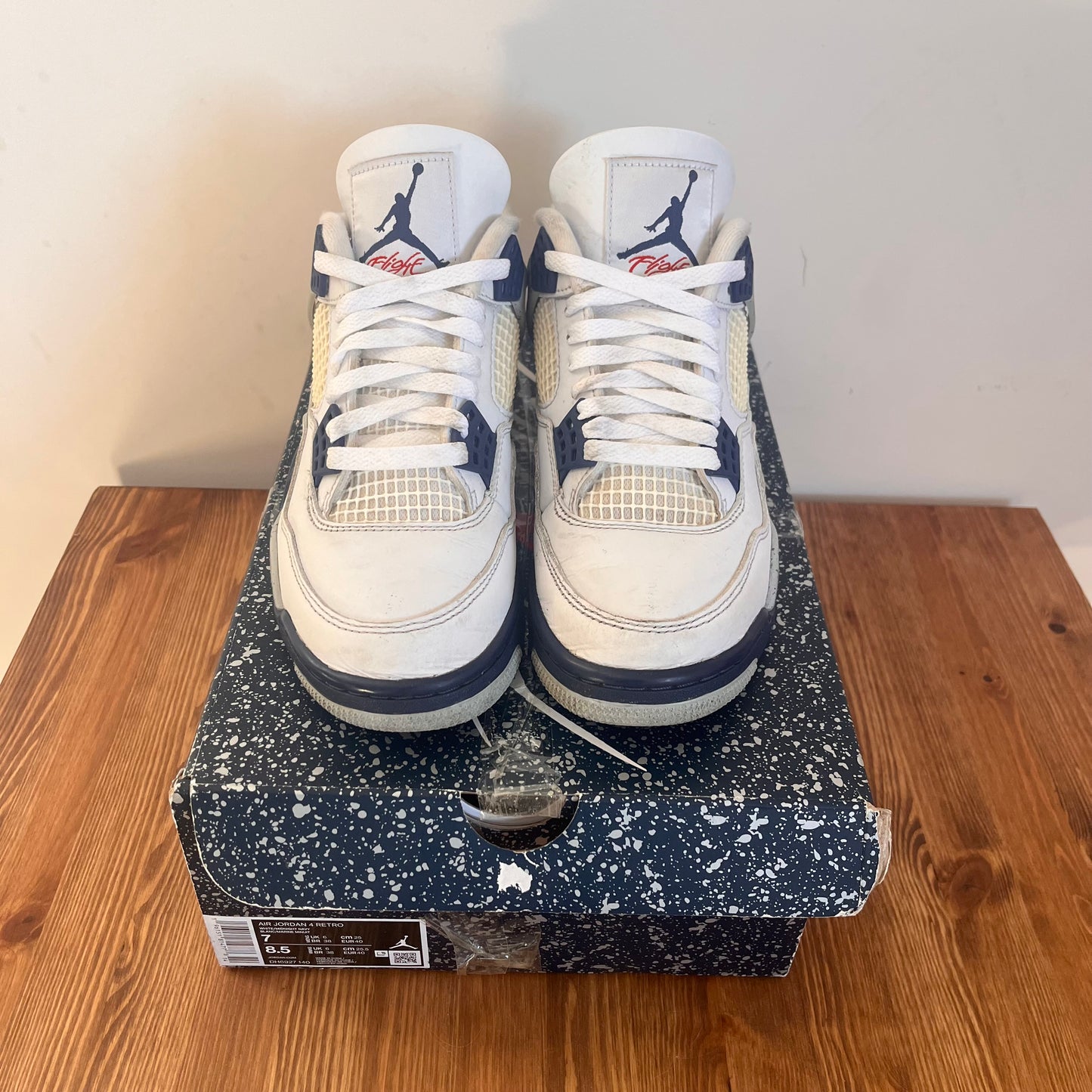 AIR JORDAN 4 MIDNIGHT NAVY UK6 (USED)