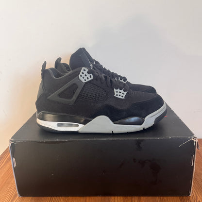 AIR JORDAN 4 BLACK CANVAS UK6 (USED)