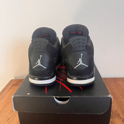 AIR JORDAN 4 BLACK CANVAS UK6 (USED)