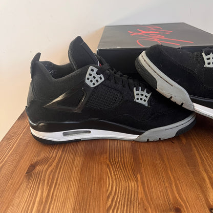 AIR JORDAN 4 BLACK CANVAS UK6 (USED)