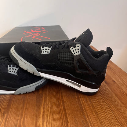 AIR JORDAN 4 BLACK CANVAS UK6 (USED)