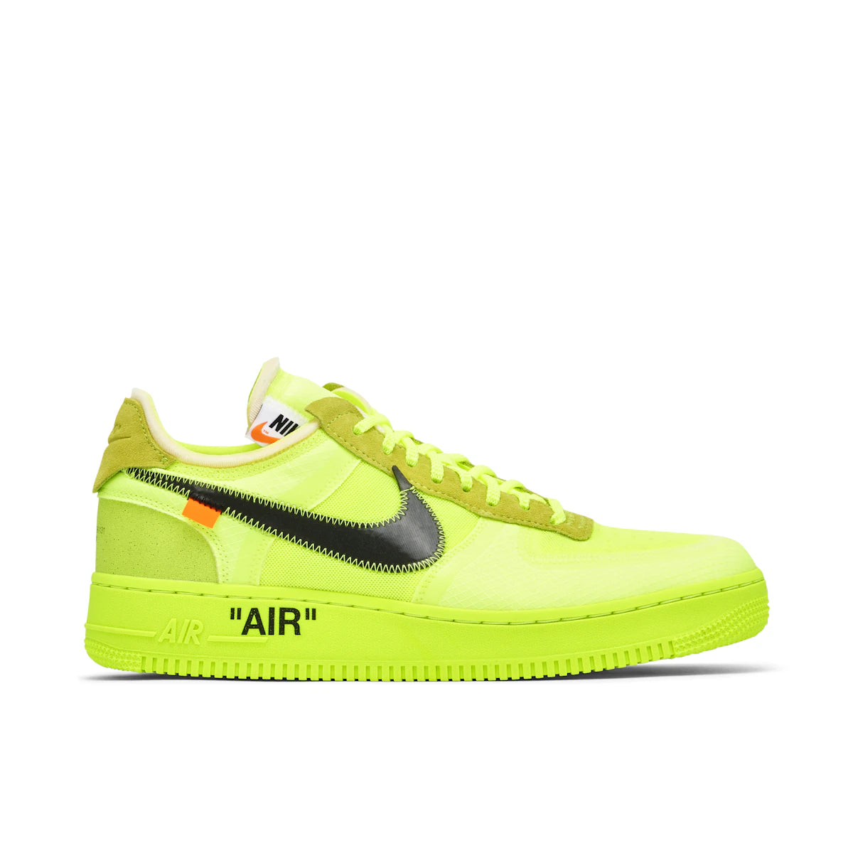 OFF WHITE X NIKE AIR FORCE 1 VOLT UK4.5 (USED)