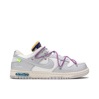 OFF WHITE X NIKE DUNK LOW LOT 48 UK8 (USED)