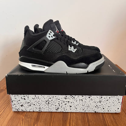 AIR JORDAN 4 BLACK CANVAS (GS) UK5 (USED)