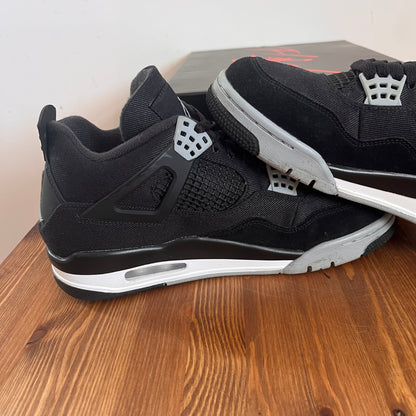 AIR JORDAN 4 BLACK CANVAS UK7 (USED)