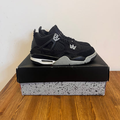 AIR JORDAN 4 BLACK CANVAS (GS) UK5 (USED)