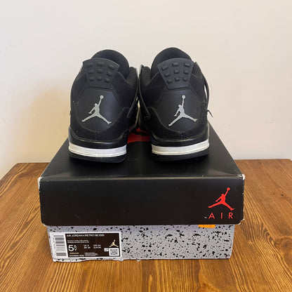 AIR JORDAN 4 BLACK CANVAS (GS) UK5 (USED)