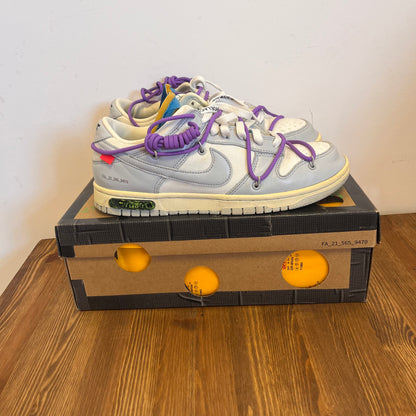 OFF-WHITE X NIKE DUNK LOW LOT 47 UK7.5 (USED)